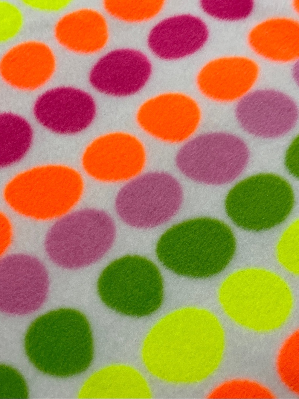 Joann Fabrics Neon Polka Dot Anti Pill Fleece Fabric